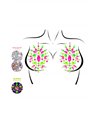 Kostümzubehör - Neon Nipple Juwelen Sticker Aufkleber mehrfarbig | Leg Avenue