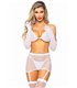 5-teiliges BH-Set mit Strumpfhalter in schwarz und glitzer  | Leg Avenue