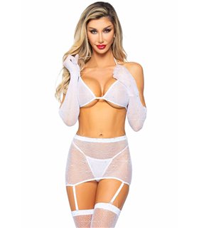 5Pc bra set with garterbelt