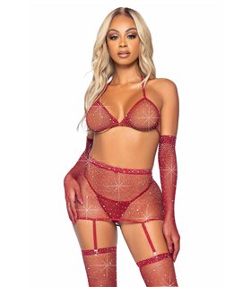 5Pc bra set with garterbelt