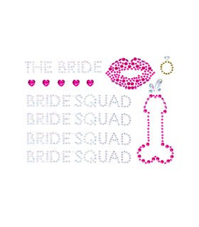 Bride Squad bodyjewels sticker