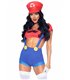 Super Mario weiblich Kostüm blau rot | Leg Avenue