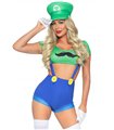 Kostüm - Luigi Style grün blau | Leg Avenue
