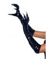 Lackhandschuhe mit Krallen schwarz | Leg Avenue