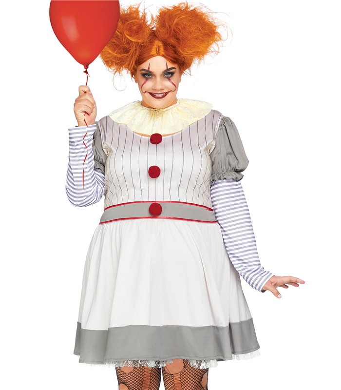 Creepy Clown Kostüm für Halloween - Spaß und Grusel Queen Size | Leg Avenue