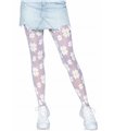 Transparente Nylon Strumpfhose "Daisy" mit floralem Muster - Nylons | Leg Avenue