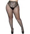 Fishnet tights with backseam
