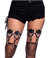 Fledermaus Strumpfhalter mit O-Ring Nieten Verzierung Gothic Style | Leg Avenue