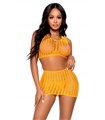 Net tank crop top & mini skirt