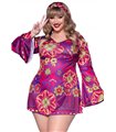Flower Power Hippie-Kleid - Queen Size | Leg Avenue
