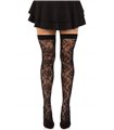 Netzstrümpfe mit Rosendesign - Halterlose Strümpfe mit floralem Muster | Leg Avenue