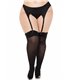 Undurchsichtiger Strumpfhalter Queen Size Schwarz | Leg Avenue
