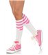 Sweetheart Kniestrümpfe rosa und schwarz | Leg Avenue