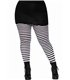 Schwarz-Weiß gestreifte Strumpfhose Queen Site | Leg Avenue