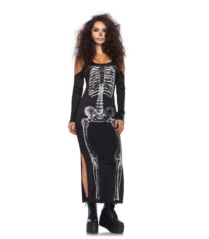 Skelettkleid mit Seitenschlitz | Leg Avenue