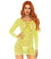 Langarmiges Minikleid aus Spitze mit Mandala-Muster | Leg Avenue