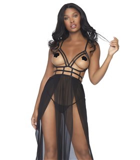 Cage Maxi dress and  g-string