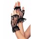 Wrist length fingerless gloves