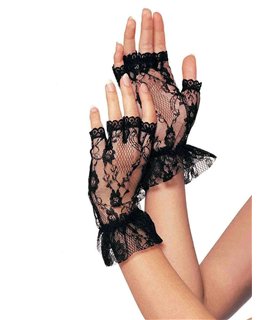 Wrist length fingerless gloves