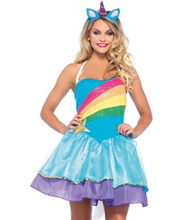 Einhorn Kostüm Damen Regenbogen | Leg Avenue