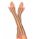 Kostümzubehör Regenbogen Armstulpen Fingerlos im feinmaschigen Fishnet-Look | Leg Avenue