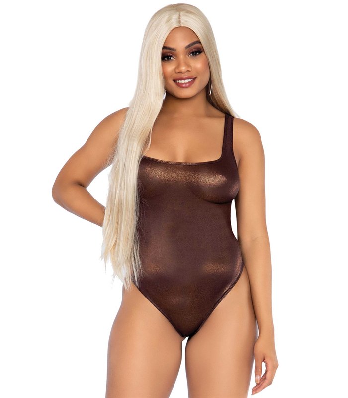 Body mit Thong Rückseite in Metallik | Leg Avenue