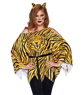 Tiger Poncho and ear headband