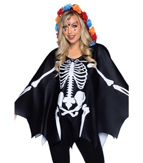 Day of the Dead Poncho for Special Occasions | Leg Avenue