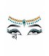 Cleopatra gesichts juwelen sticker mehrfarbig | Leg Avenue