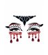 Vampire gesichts juwelen sticker rot | Leg Avenue