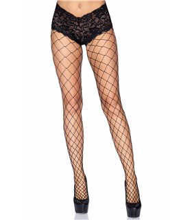 Diamant-Netzstrumpfhose mit verführerischem Schnür-Boyshort Queen Size | Leg Avenue