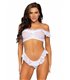 Spitzen-Crop-Top mit Rüschen und Panty  | Leg Avenue