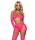 5-teiliges BH-Set mit Strumpfhalter in schwarz und glitzer  | Leg Avenue