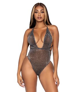 Lurex & rhinestone teddy