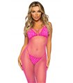 Maxikleid aus gewebtem Twist-Netz schwarz | Leg Avenue