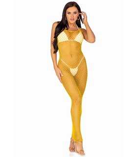 Woven twist net maxi dress