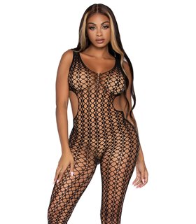 sexy Gitternetz-Bodystocking schwarz | Leg Avenue