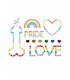 Pride and Love Sticker mehrfarbig | Leg Avenue