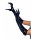 Lackhandschuhe mit Krallen schwarz | Leg Avenue