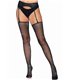 Strapsgürtel und Strümpfe Set Glitzer schwarz | Leg Avenue