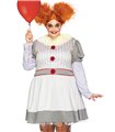 Creepy Clown Kostüm für Halloween Queen Size | Leg Avenue