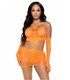 Spitzes Kleid und Stulpen mit Muster schwarz | Leg Avenue