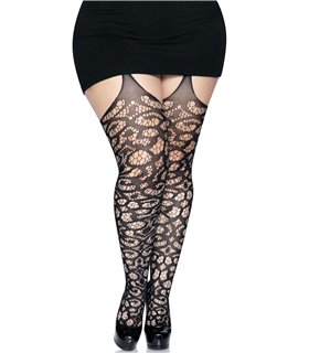 Lace garter belt stockings