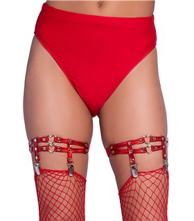 Iridescent studded garter