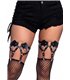 Fledermaus-Strumpfhalter mit Nieten O-Ring und Ketten-Detail | Leg Avenue