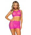 Net tank crop top & mini skirt