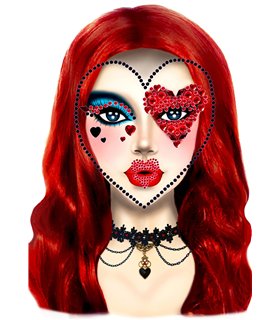 Queen adhesive face jewels 
