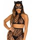 Veganen Leder Nieten-Katzenmaske | Leg Avenue