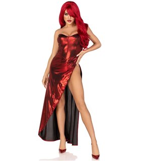 Shimmer bodysuit with skirt