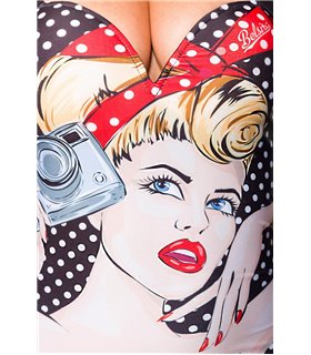 Belsira Vintage Badeanzug schwarz/weiss/rot - Monokinis & Badeanzüge